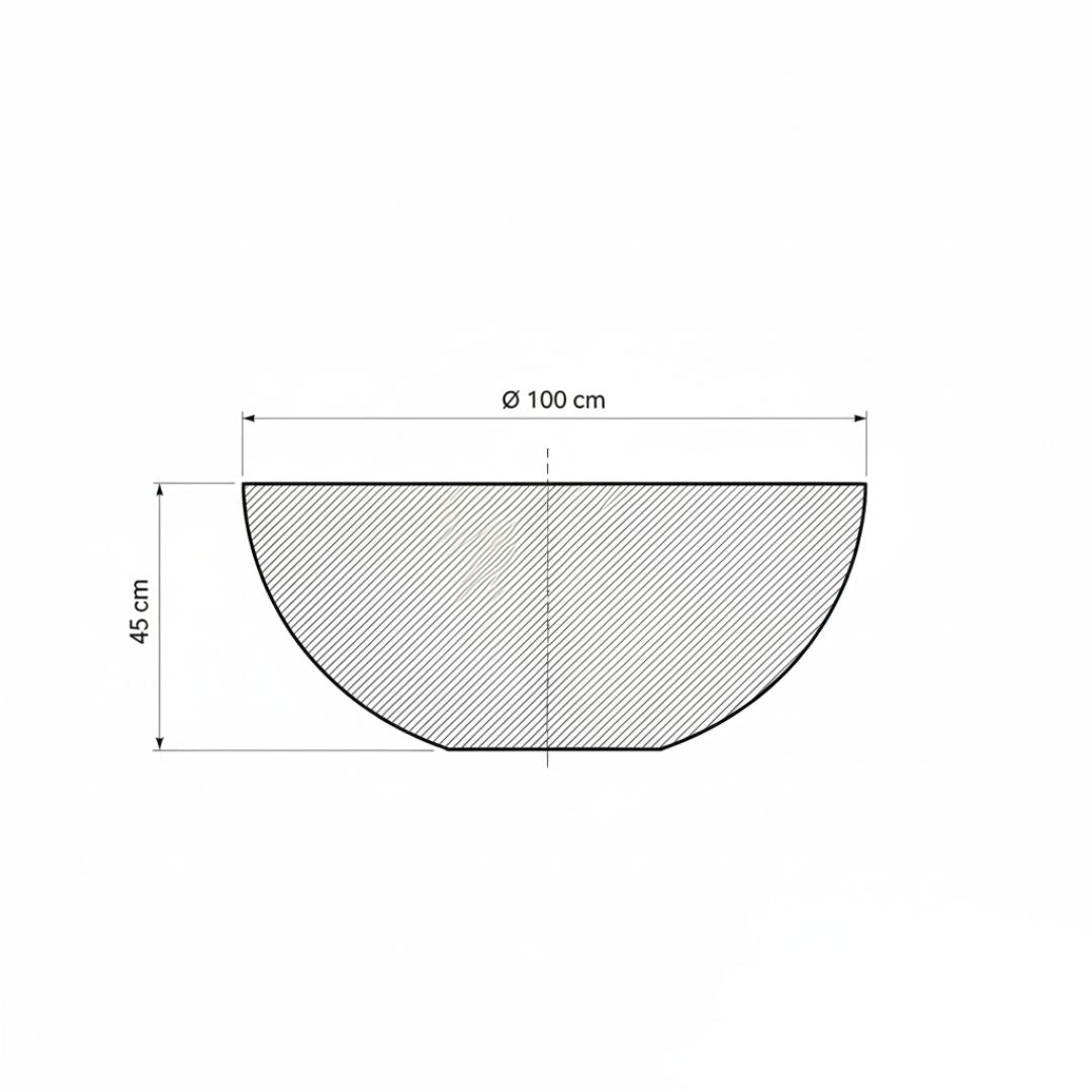 Large Minimal Round Coffee Table