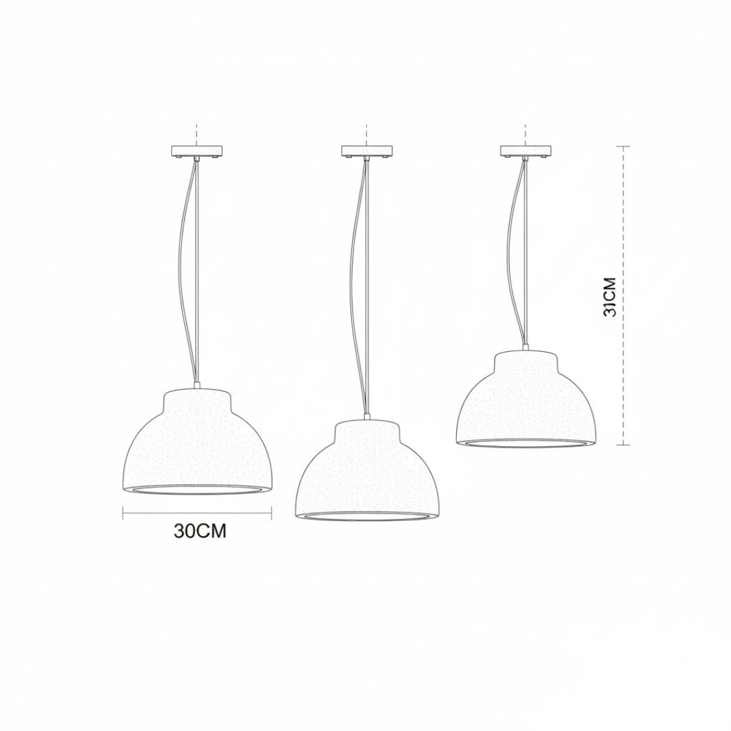 Pendant Set, 3 Pcs, White