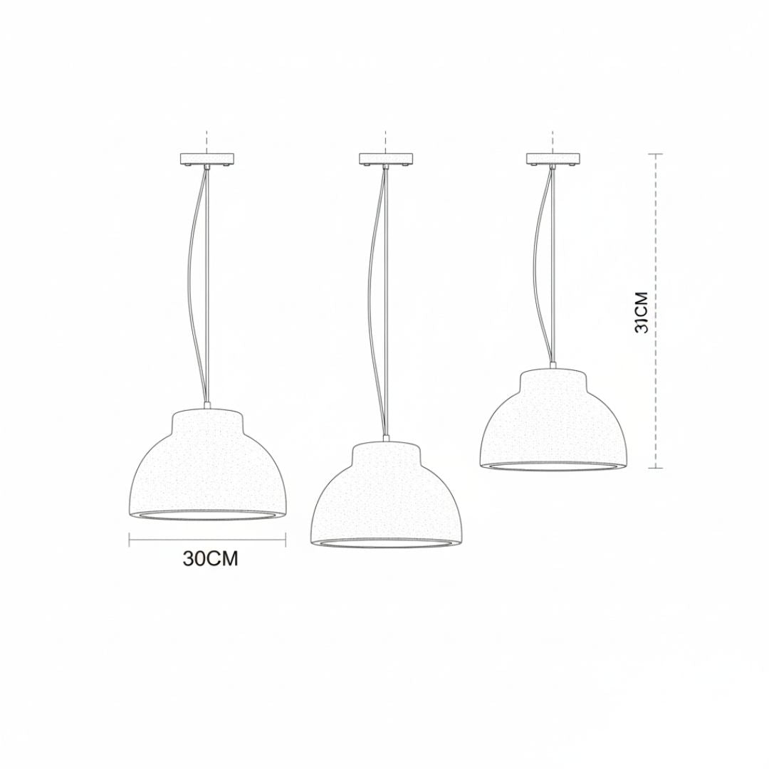 Pendant Set, 3 Pcs, White